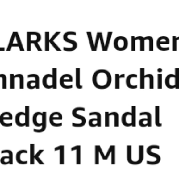 Clark's Annnadel Wedge sandals black with gold det - Picture 2 of 2